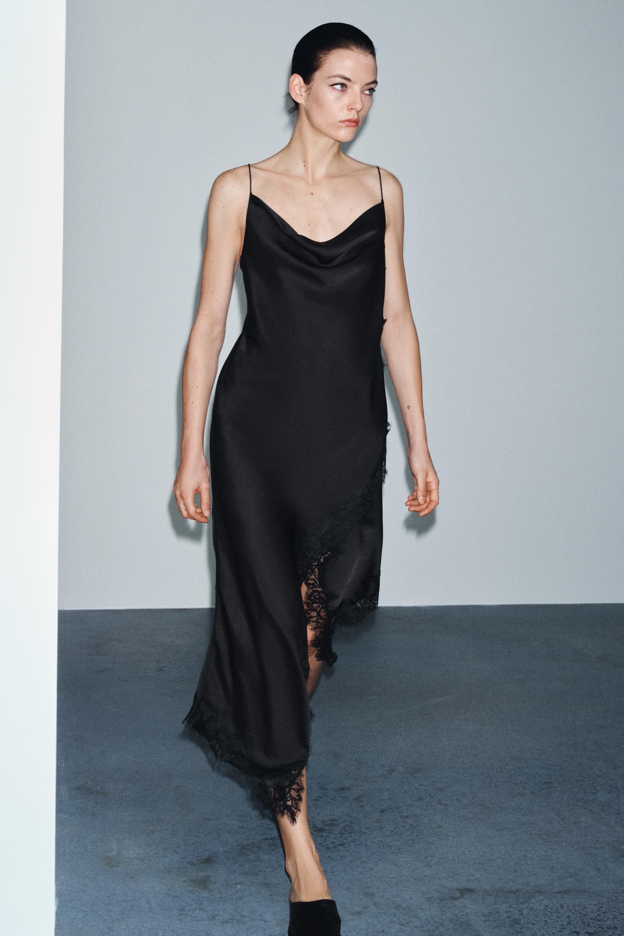 ROBE SATINÉE DENTELLE ZW COLLECTION